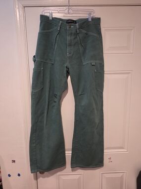 Lioness Womens Miami Vice Cargo Pants in Teal Green